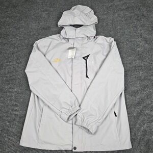 Tezo Outdoor Sport Men's Hooded Windbreaker Jacket Light Gray Size L CD2180230